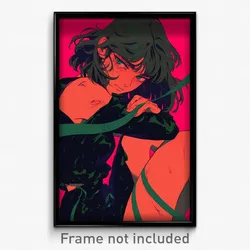 Anime Art Poster - Girl Feeling Helpless Wearing Black Green Ribbon (Print)