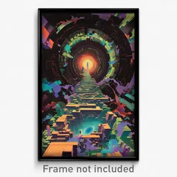Hebrew Movie Poster - Stark Portal (Israel Psychedelic Art Retro Film Print)