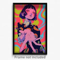 Anime Art Poster - Woman Feeling Outrage Wearing Nice Gloves (Print)
