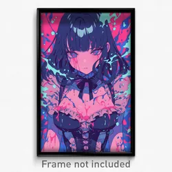 Anime Art Poster - Girl Feeling Offended Wearing Quaint Corset (Print)