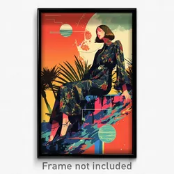 Movie Art Poster - Woman Feeling Idleness, Quizzical Cocktail Dress (Film Print)