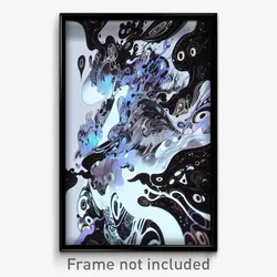Art Poster - Silver Drawing (Psychedelic Trippy Weird 11x17 Cartoon Print)