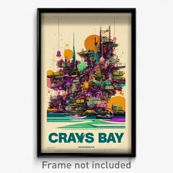 Icelandic Movie Poster - Coarse Bay (Iceland Psychedelic Art Retro Film Print)