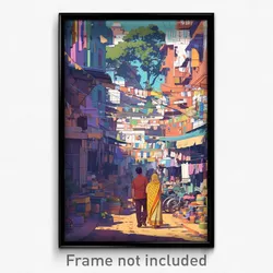 Bollywood Movie Poster - Enormous Alley (India Psychedelic Art Retro Film Print)