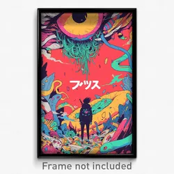 Movie Art Poster - Wiggly Ramen (Psychedelic Trippy Retro Cartoon Film Print)