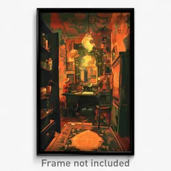 Art Poster - Energetic Attic (Psychedelic Trippy Weird 11x17 Print)