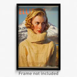 Icelandic Movie Poster - Woman Feeling Trust, Adorable Beige Sweater (Art Print)