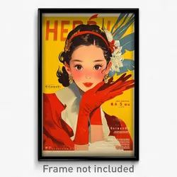 Thai Movie Poster - Girl Feeling Enchanted, French Santa Gloves (Art Print)