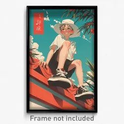 Vietnamese Movie Poster - Boy Feeling Anticipation, Buoyant Black Footwear