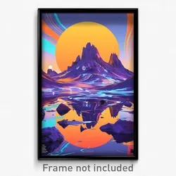Icelandic Movie Poster - Dry Isthmus (Iceland Psychedelic Art Retro Film Print)