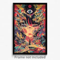 Movie Art Poster - Rich Bar (Psychedelic Trippy Weird Retro Cartoon Film Print)