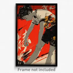 Chinese Movie Poster - Boy Feeling Dislike, Unkempt Print Shorts (Art Print)