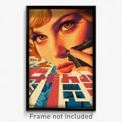 Hebrew Movie Poster - Smooth Labyrinth (Israel Psychedelic Art Retro Film Print)