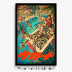 Thai Movie Poster - Enormous Pool (Thailand Psychedelic Art Retro Film Print)