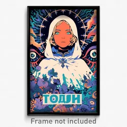 Russian Movie Poster - Girl Feeling Calmness, Scientific Hooded Cape (Art Print)