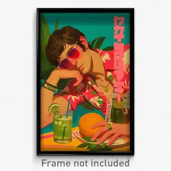 Greek Movie Poster - Man Feeling Satisfaction, Zesty Sleeveless (Art Print)