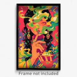 Bollywood Movie Poster - Wiggly Stream (India Psychedelic Art Retro Film Print)