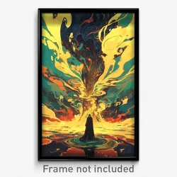 Art Poster - Gorgeous Geyser (Psychedelic Trippy Weird 11x17 Print)