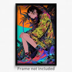 Anime Art Poster - Girl Feeling Hope Wearing Antique Highleg (Print)