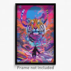 Bollywood Movie Poster - Glitch Art Zoo (India Psychedelic Art Retro Film Print)