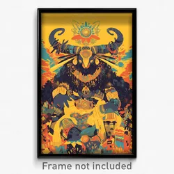 Bollywood Movie Poster - Buzzing Smithy (India Psychedelic Art Retro Film Print)