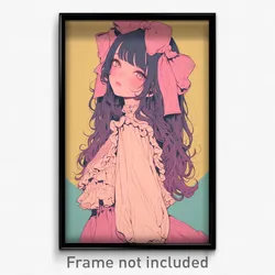 Anime Art Poster - Girl Feeling Arrogant Wearing Quirky Frills (Print)
