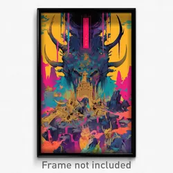Hebrew Movie Poster - Deserted Throne (Israel Psychedelic Art Retro Film Print)