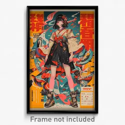 Chinese Movie Poster - Girl Feeling Kind, Awesome Red Ribbon (China Art Print)