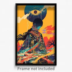 Bollywood Movie Poster - Alive Dolmen (India Psychedelic Art Retro Film Print)