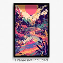 Bollywood Movie Poster - Outlandish Pond (India Retro Film Art Print)