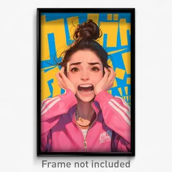 Thai Movie Poster - Woman Feeling Excited, Warm Track Jacket (Art Print)