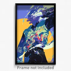 Anime Art Poster - Man Feeling Cowardly Wearing Homely Cropped Vest (Print)