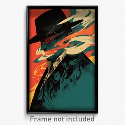 Icelandic Movie Poster - Man Feeling Spite, Whimsical Fedora (Iceland Art Print)