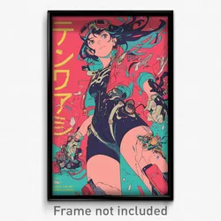 Movie Art Poster - Woman Feeling Perplexed, Buoyant Bike Shorts (Film Print)