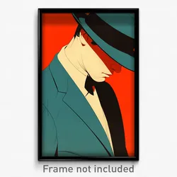 Greek Movie Poster - Man Feeling Humility, Sophisticated Hat Bow (Art Print)