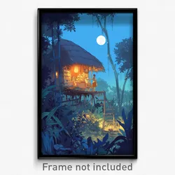 Art Poster - A Celestial Alignment Of Planets Casting A Magical Glow
