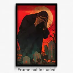 Bollywood Movie Poster - Elderly Cemetery (India Retro Hindi Film Art Print)