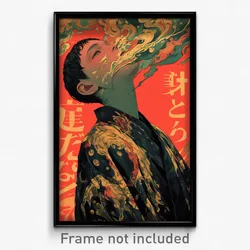 Thai Movie Poster - Boy Feeling Disheartened, Rich Two Sided Cape (Art Print)