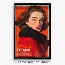 Russian Movie Poster - Girl Feeling Dispirited, Acrobatic Fur Trimmed Jacket
