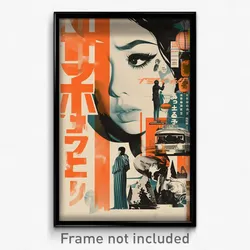 Vietnamese Movie Poster - Woman Feeling Unhappy, Superb Striped Scarf (Print)