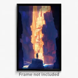 Art Poster - Unusual Canyon (Psychedelic Trippy Weird 11x17 Print)