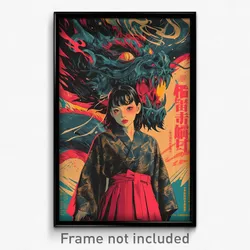 Thai Movie Poster - Girl Feeling Spite, Merry Red Hakama (Thailand Art Print)