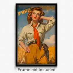 Russian Movie Poster - Woman Feeling Relaxed, Orange Necktie (Russia Art Print)