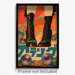 Hebrew Movie Poster - Woman Feeling Arrogant, Spherical Multicolored Footwear