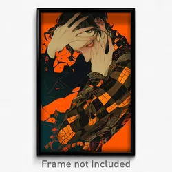 Art Poster - Boy Feeling Flakey Wearing Large Plaid (Art Print)