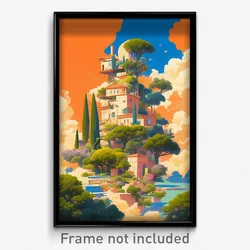 Art Poster - Evergreen Estate (Psychedelic Trippy Weird 11x17 Print)