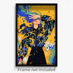 Art Poster - Woman Feeling Charity Wearing Messy Clothes (Art Print)