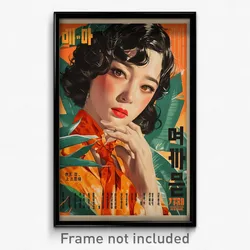 Vietnamese Movie Poster - Woman Feeling Annoyance, Fluffy Orange Necktie (Print)