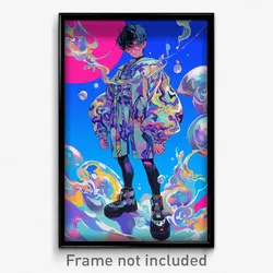 Art Poster - Boy Feeling Hospitable, Scholarly Frilled Legwear (Art Print)