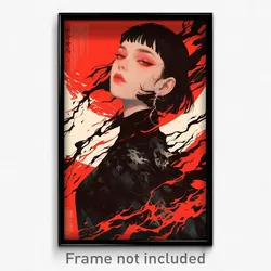 Vietnamese Movie Poster - Woman Feeling Boredom, Curvy Black (Vietnam Art Print)